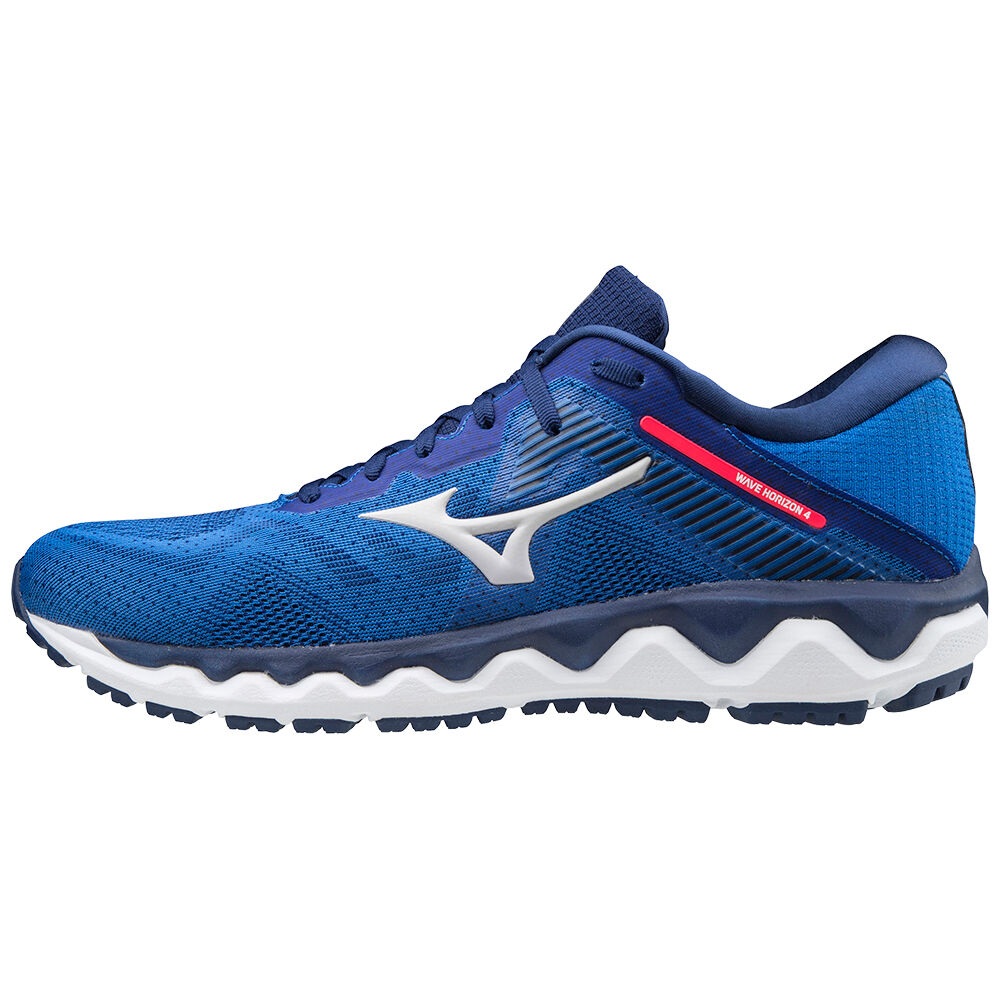 Mens Mizuno Wave Horizon 4 Running Shoes Blue/ Pink Philippines (DUNZVK791)